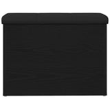 Storage Bench Black oak 62 x 42 x 45 cm Engineered Wood - Rear View