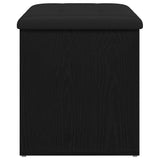 Storage Bench Black oak 62 x 42 x 45 cm Engineered Wood