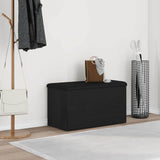 Storage Bench Black Oak 82 x 42 x 45 cm Engineered Wood