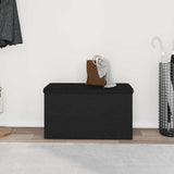 Storage Bench Black Oak 82 x 42 x 45 cm Engineered Wood