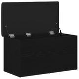 Storage Bench Black Oak 82 x 42 x 45 cm Engineered Wood - 45-Degree Angle