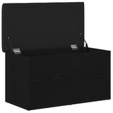 Storage Bench Black Oak 82 x 42 x 45 cm Engineered Wood - 45-Degree Angle
