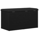 Storage Bench Black Oak 82 x 42 x 45 cm Engineered Wood - Low Angle