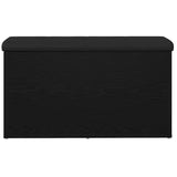 Storage Bench Black Oak 82 x 42 x 45 cm Engineered Wood