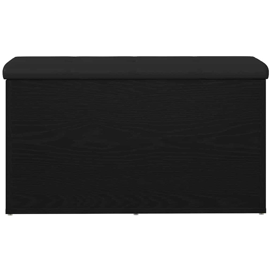 Storage Bench Black Oak 82 x 42 x 45 cm Engineered Wood