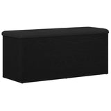 Storage Bench Black oak 102 x 42 x 45 cm Engineered Wood - Front View