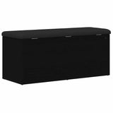Storage Bench Black oak 102 x 42 x 45 cm Engineered Wood - Low Angle