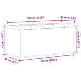 Storage Bench Black oak 102 x 42 x 45 cm Engineered Wood