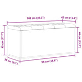 Storage Bench Black oak 102 x 42 x 45 cm Engineered Wood - Extra Image