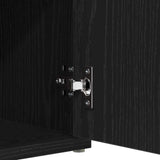 Storage Bench Black Oak 102 x 32 x 50 cm Engineered Wood