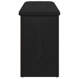 Storage Bench Black Oak 102 x 32 x 50 cm Engineered Wood