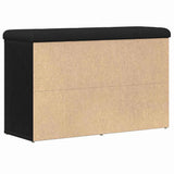 Shoe Bench with Shelf Black 82 x 32 x 50 cm Engineered wood