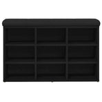Shoe Bench Black 82 x 32 x 50 cm Engineered Wood
