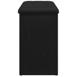 Shoe Bench with Shelf Black 82 x 32 x 50 cm Engineered wood
