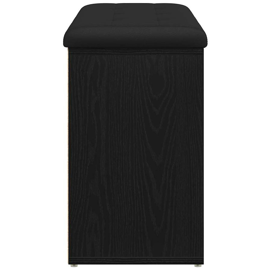 Shoe Bench Black 82 x 32 x 50 cm Engineered Wood
