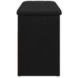 Shoe Bench with Shelf Black 80 x 30 x 45 cm Engineered wood