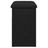 Storage Bench Black Oak 62 x 32 x 50 cm Engineered Wood