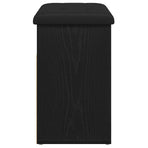 Storage Bench Black Oak 62 x 32 x 50 cm Engineered Wood