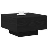Coffee Table Black oak 55 x 55 x 31 cm Engineered wood - Side View