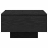 Coffee Table Black oak 55 x 55 x 31 cm Engineered wood - Close-Up Angle