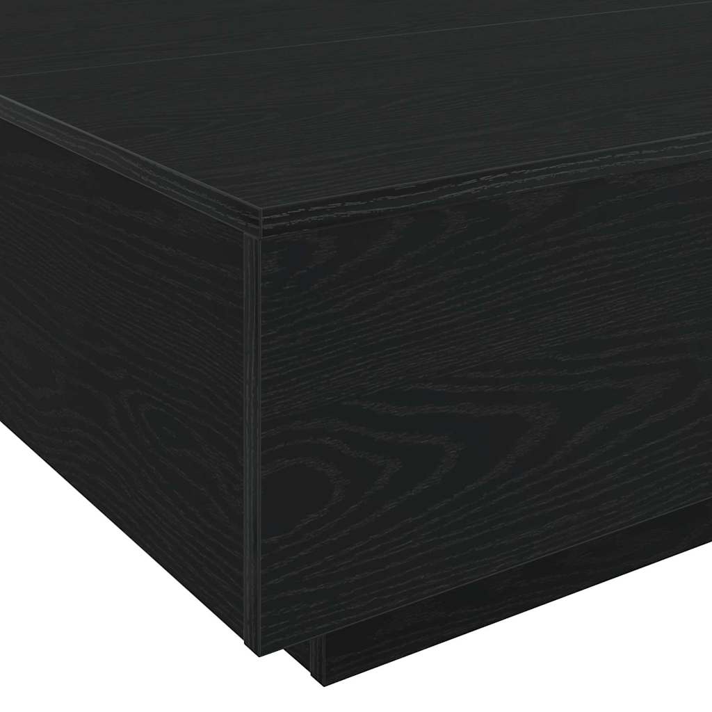 Coffee Table Black Oak 55 x 55 x 31 cm Engineered Wood