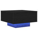 Coffee Table Black Oak 55 x 55 x 31 cm Engineered Wood - Top-Down View