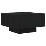 Coffee Table Black Oak 55 x 55 x 31 cm Engineered Wood - 45-Degree Angle