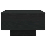 Coffee Table Black Oak 55 x 55 x 31 cm Engineered Wood - Rear View
