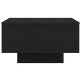 Coffee Table Black Oak 55 x 55 x 31 cm Engineered Wood - Rear View