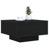 Coffee Table Black Oak 55 x 55 x 31 cm Engineered Wood