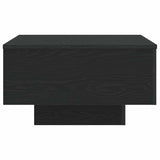 Coffee Table Black Oak 55 x 55 x 31 cm Engineered Wood - Close-Up Angle