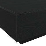 Coffee Table Black Oak 80 x 80 x 31 cm Engineered Wood