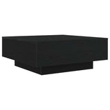 Coffee Table Black Oak 80 x 80 x 31 cm Engineered Wood