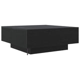 Coffee Table Black Oak 80 x 80 x 31 cm Engineered Wood - Low Angle