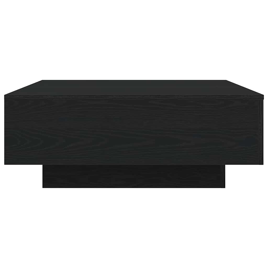 Coffee Table Black Oak 80 x 80 x 31 cm Engineered Wood