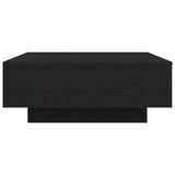 Coffee Table Black Oak 80 x 80 x 31 cm Engineered Wood - Rear View