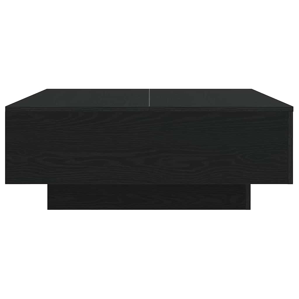 Coffee Table Black Oak 80 x 80 x 31 cm Engineered Wood