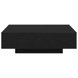 Coffee Table Black oak 100 x 100 x 31 cm Engineered wood - Front View