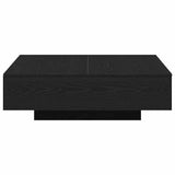 Coffee Table Black oak 100 x 100 x 31 cm Engineered wood - Top-Down View