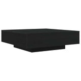 Coffee Table Black Oak 100 x 100 x 31 cm Engineered Wood - 45-Degree Angle