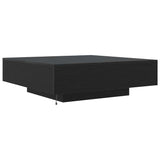 Coffee Table Black Oak 100 x 100 x 31 cm Engineered Wood - Low Angle