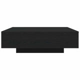 Coffee Table Black Oak 100 x 100 x 31 cm Engineered Wood - Rear View