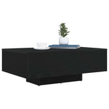 Coffee Table Black Oak 85 x 55 x 31 cm Engineered Wood - Side View