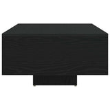 Coffee Table Black Oak 85 x 55 x 31 cm Engineered Wood - Close-Up Angle