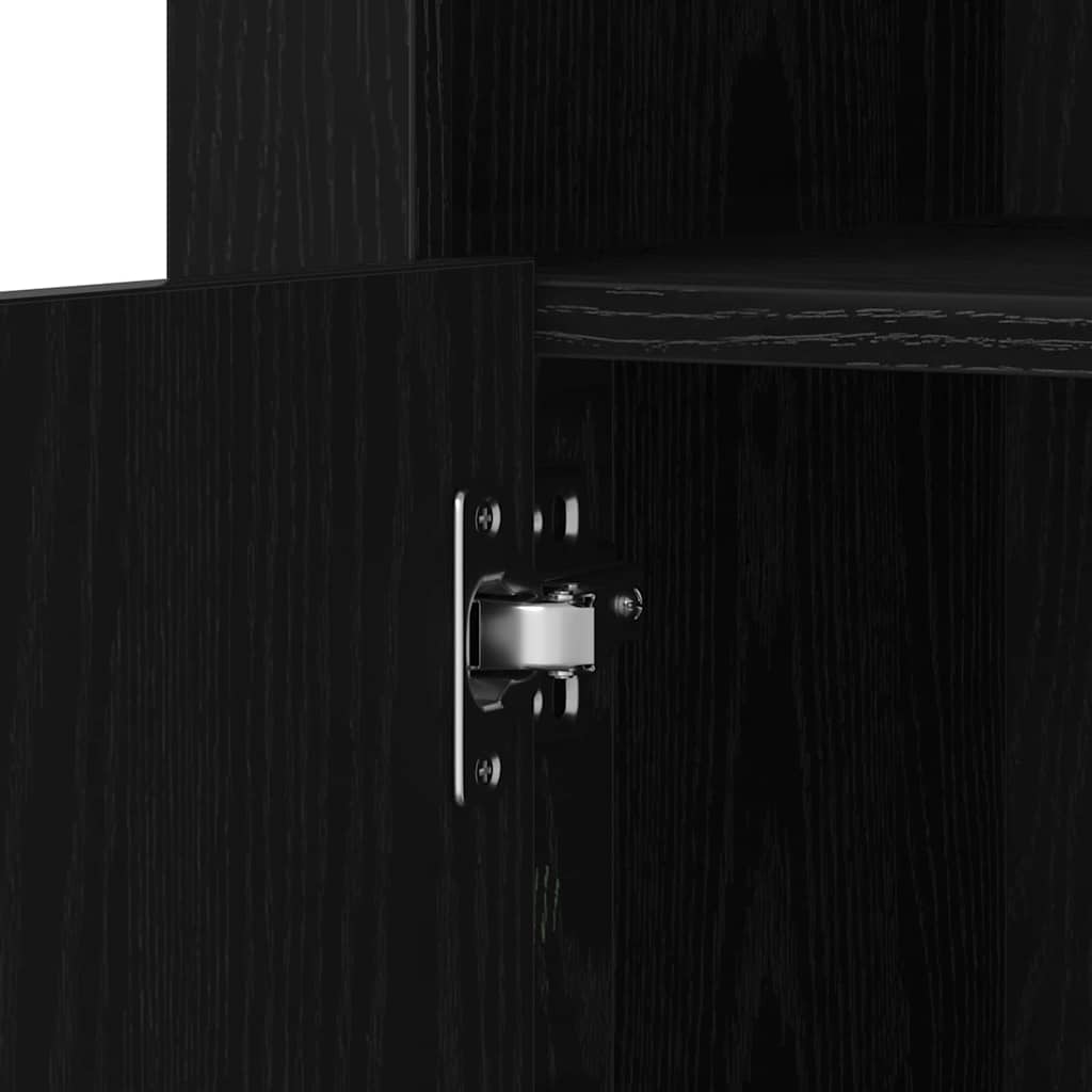 Side Cabinet Black oak 41 x 37 x 67 cm Engineered Wood