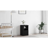 LED Sideboard Black Oak 41 x 37 x 67 cm Engineered Wood