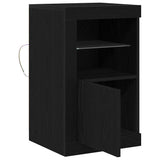 LED Sideboard Black Oak 41 x 37 x 67 cm Engineered Wood