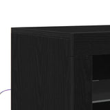 Side Cabinet 2 pcs Black oak 41 x 37 x 67 cm Engineered Wood - Extra Image