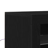 LED Sideboard Black 41 x 37 x 100 cm Engineered Wood