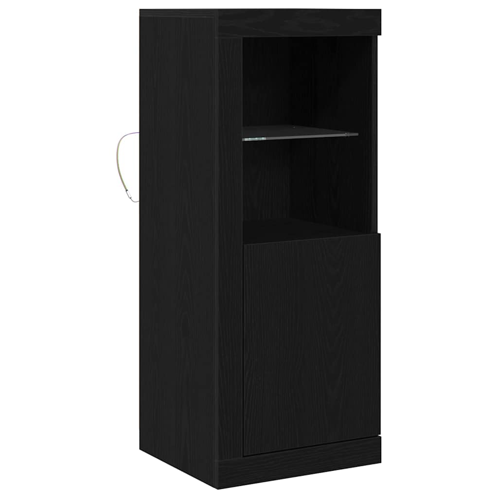 LED Sideboard Black 41 x 37 x 100 cm Engineered Wood